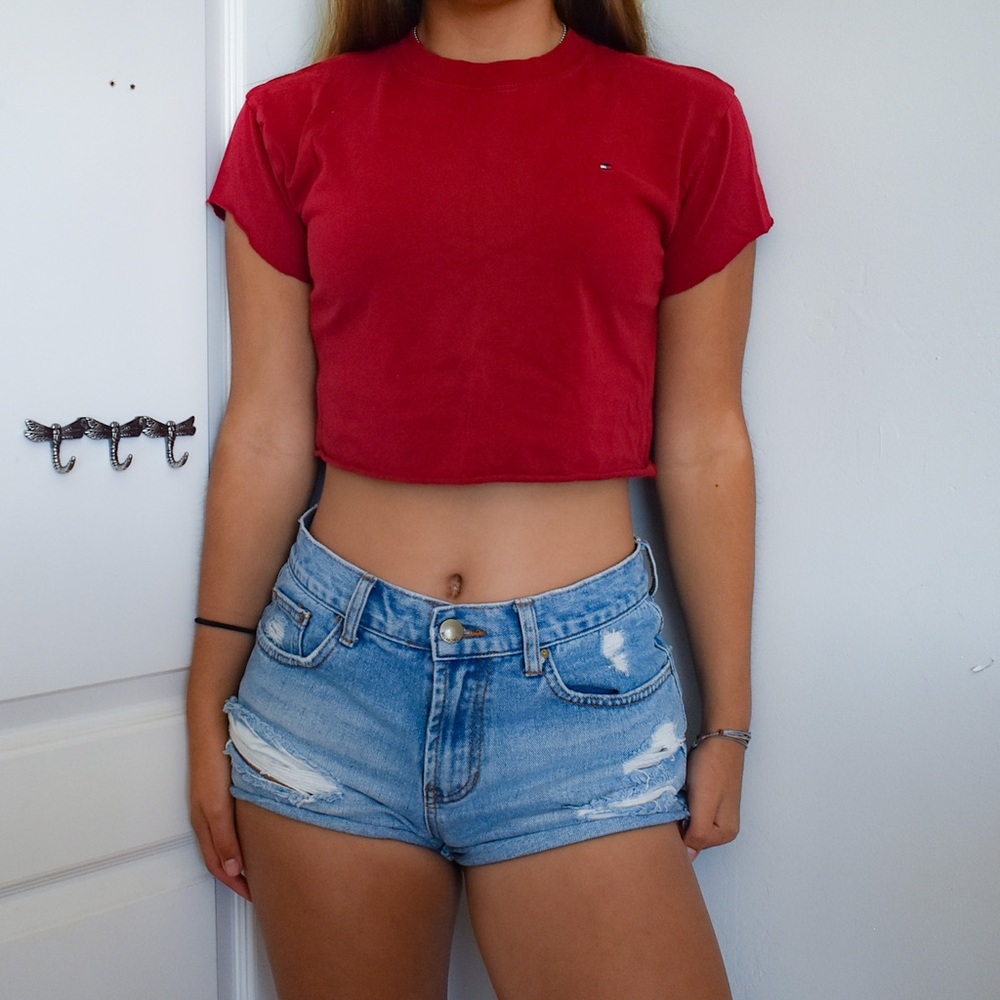 Tommy Hilfiger Red Crop Top